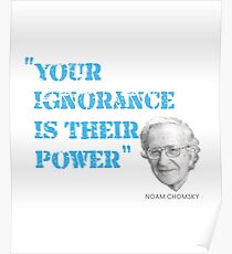 Noam Chomsky Quote Poster