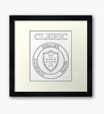 Cleric Fantasy RPG Class Healer Shield Framed Print