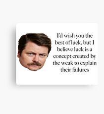 Ron Swanson Canvas Print