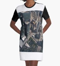Manhattan, #Manhattan, New York, #NewYork, NYC, #NYC, New York City, #NewYorkCity, Tower Block, #TowerBlock, High-rise building, #HighRiseBuilding Graphic T-Shirt Dress