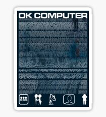 Radiohead OK Computer lyrics Sticker