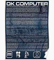Radiohead OK Computer lyrics Poster