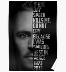 Paul Walker Posters | Redbubble