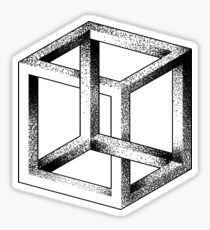Impossible Cube (Escher Cube) Sticker