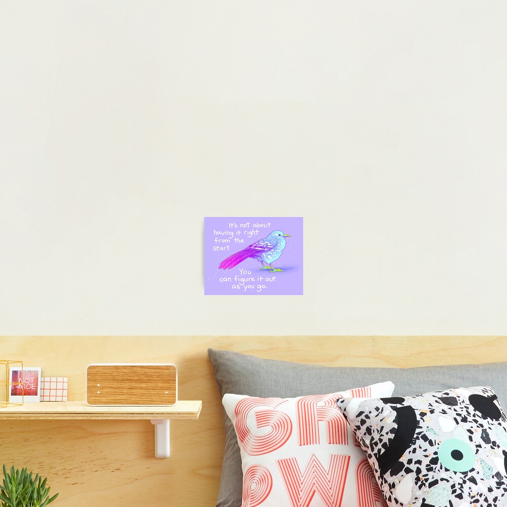 "It's Not About Getting it Right From the Start" Encouraging Wren Photographic Print