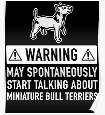 Miniature Bull Terrier Dog Lover Gift Poster