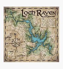 Loch Raven Reservoir Hiking Trail Map - Antique Cartography Photographic Print