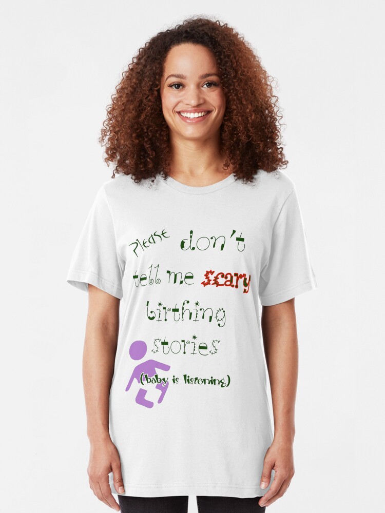 Alternate view of Baby Is Listening! Slim Fit T-Shirt