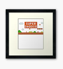 Super Daddio Tee Shirt, Super Daddio Funny Father's Day Funny Gift For Dad Tee Shirt Framed Print