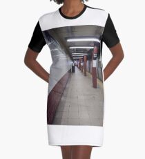 Metro station, #MetroStation, Manhattan, #Manhattan, New York, #NewYork, NYC, #NYC, New York City, #NewYorkCity Graphic T-Shirt Dress