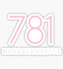 MASSACHUSETTS 781 • ROSE PINK Sticker
