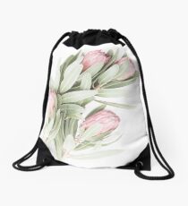 Lovely Soft Proteas...... Drawstring Bag