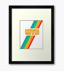 Funny Retro MTB Mountainbike T-Shirt Framed Print