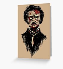 Edgar Allan Poe Zombie Greeting Card