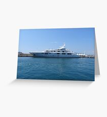 Cannes Luxury Yacht tranquil Mediterranean retreat Greeting Card