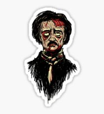 Edgar Allan Poe Zombie Sticker