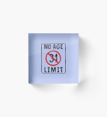 No Age Limit 31st Birthday Gifts Funny B-day for 31 Year Old Acrylic Block