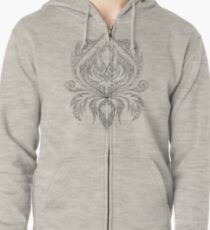 ornament Zipped Hoodie