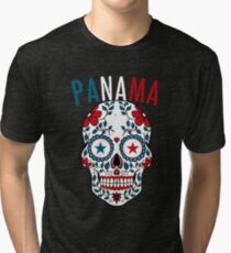 Panama Calavera World Soccer Cup 2018 Russia Panama Team Jersey Tri-blend T-Shirt