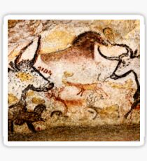 Lascaux Hall of the Bulls - Deer between Aurochs Sticker