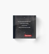 Marcus Aurelius Quotes 1 - Literary Quotes - Book Lover Gifts - Typewriter Quotes Acrylic Block