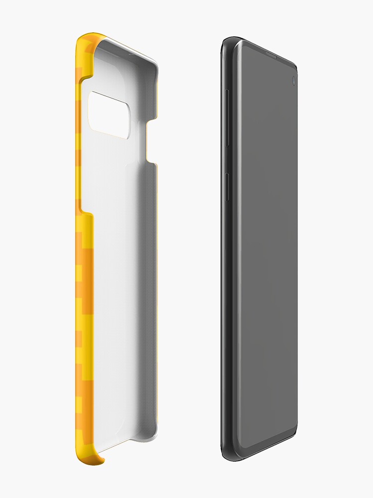 Alternate view of Geometric Pattern: Cross: Yellow Case & Skin for Samsung Galaxy