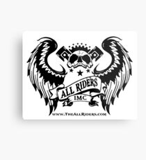 AR Native Skull White Metal Print