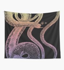 Occult Vintage Psychedelic Snakes Wall Tapestry