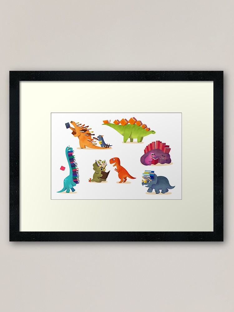 Alternate view of BOOK DINOSAURS Framed Art Print