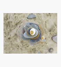 Pebble tower from above Photographic Print