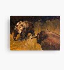 Bear Vs Bull Canvas Print
