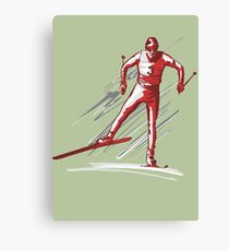cross-country skiing Canvas Print