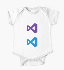 Visual Studio Logo 2017 - x2 (Purple & Teal) One Piece - Short Sleeve