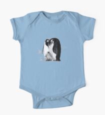 Emperor Penguin Family One Piece - Short Sleeve