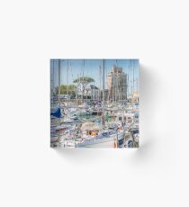 Yachts in the old port of La Rochelle Acrylic Block