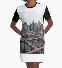 Manhattan, #Manhattan, New York, #NewYork, NYC, #NYC, New York City, #NewYorkCity Graphic T-Shirt Dress