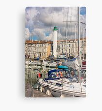 View of yachts in the old port, La Rochelle France Metal Print
