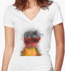 Fanshirt Germany Women's Fitted V-Neck T-Shirt