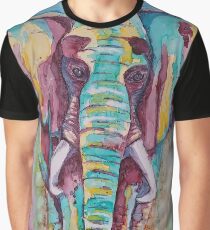 Multi colored Elephant Graphic T-Shirt