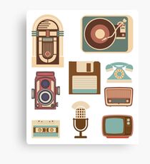 Retro Devices Canvas Print