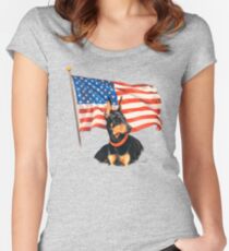 "Home of the Brave" Women's Fitted Scoop T-Shirt