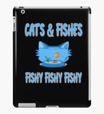 Cats and Fishes fishy fishy fishy Godfish in Aquarium with Cathead Form iPad Case/Skin