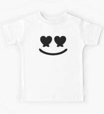 Heart eyes Marshmello Face Kids Tee