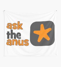 Ask The Anus Logo Wall Tapestry