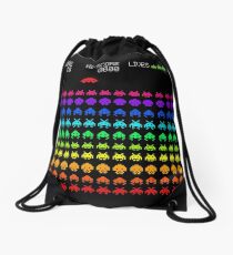 Space Invaders Drawstring Bag
