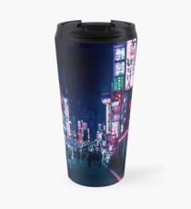 Nächtliche Gasse Thermosbecher