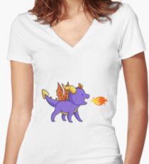 Chibi Spyro Women's Fitted V-Neck T-Shirt