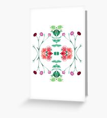 artwork color orchid flowers garden tropical branch fabric aop seamless colorful repeat pattern Greeting Card