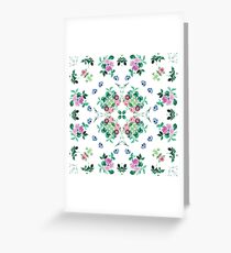 petal aop design painting garden ornament orchids vintage elegance seamless colorful repeat pattern Greeting Card