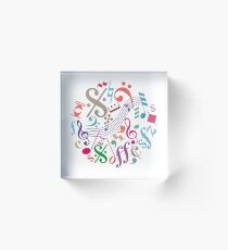 Music notes Music symbols Acrylic Block